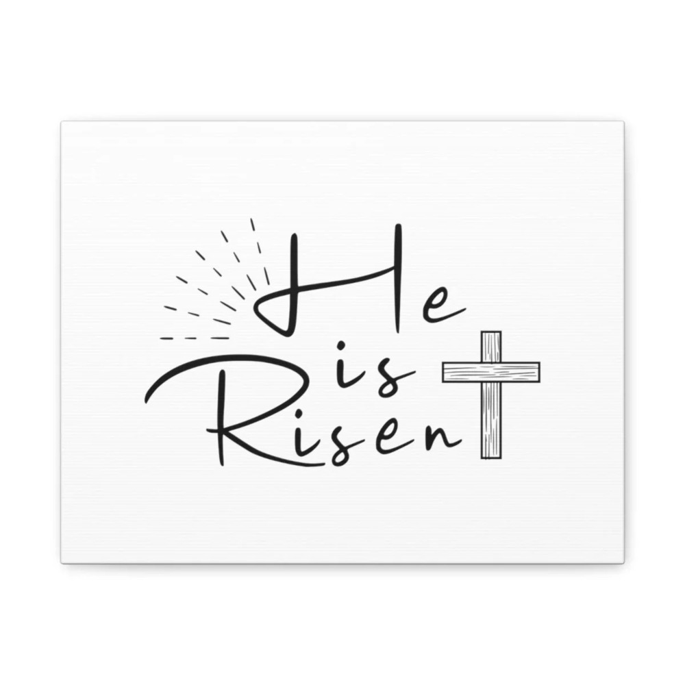 Scripture Walls Matthew 28:6 He Is Risen Simple Cross Christian Wall Art Bible